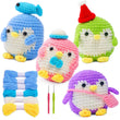 Blue Green Pink Purple Penguin Crochet Kit - lokunn.com