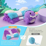 Purple Dinosaur Crochet Kit - lokunn.com