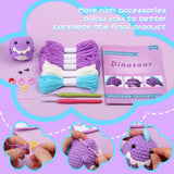 Purple Dinosaur Crochet Kit - lokunn.com