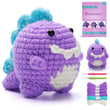 Purple Dinosaur Crochet Kit - lokunn.com