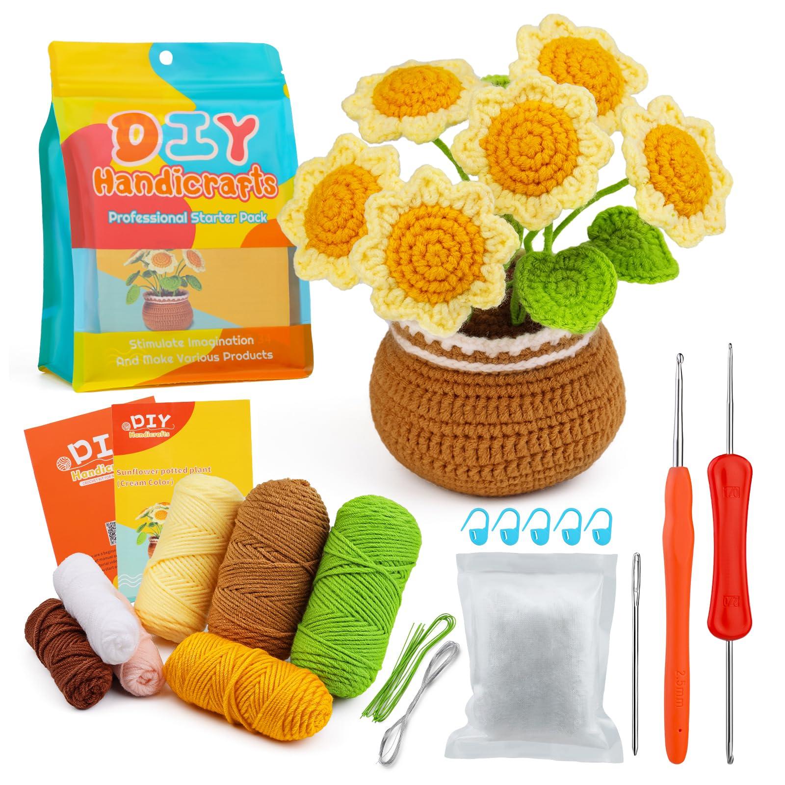 Yellow Sunflower Crochet Kit - lokunn.com