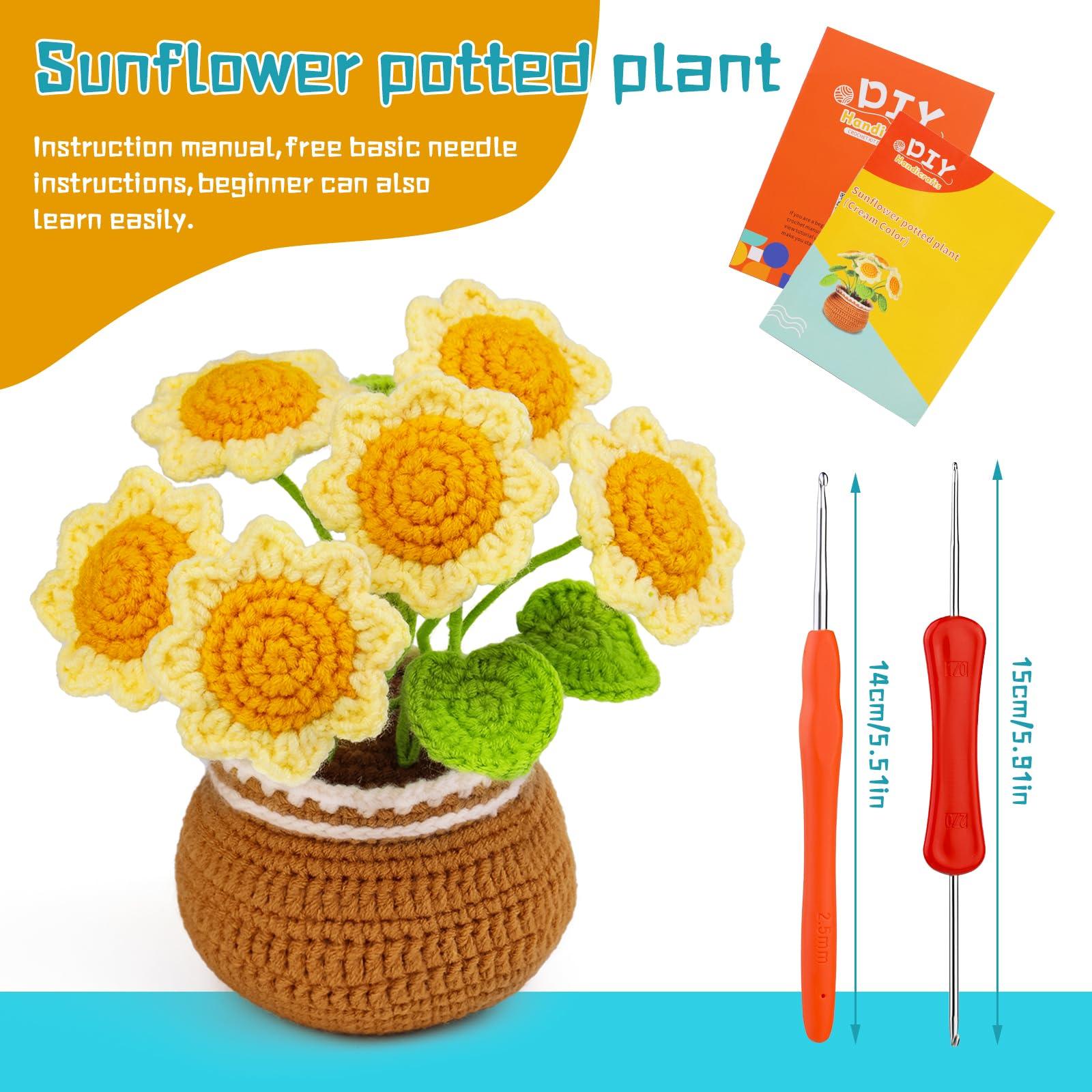 Yellow Sunflower Crochet Kit - lokunn.com