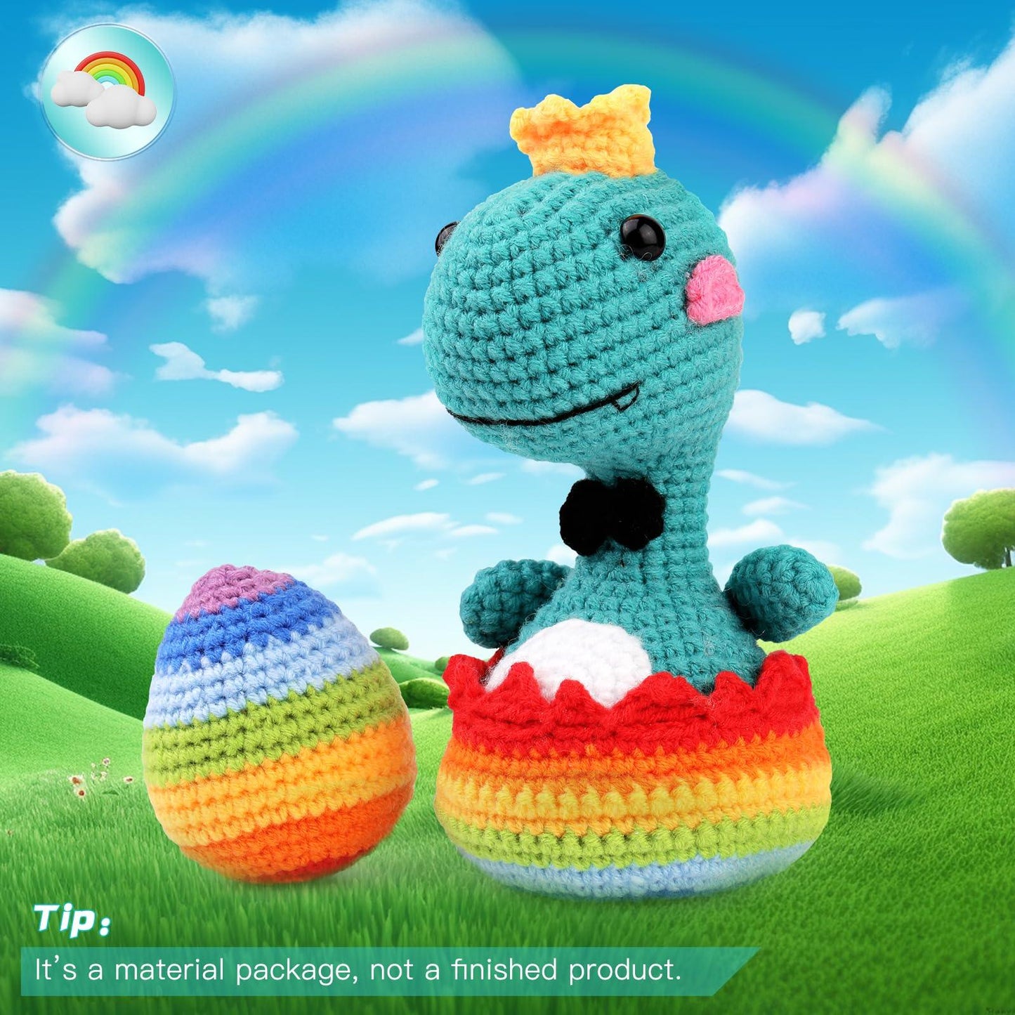 Easter Egg Dinosaur Crochet Kit - lokunn.com