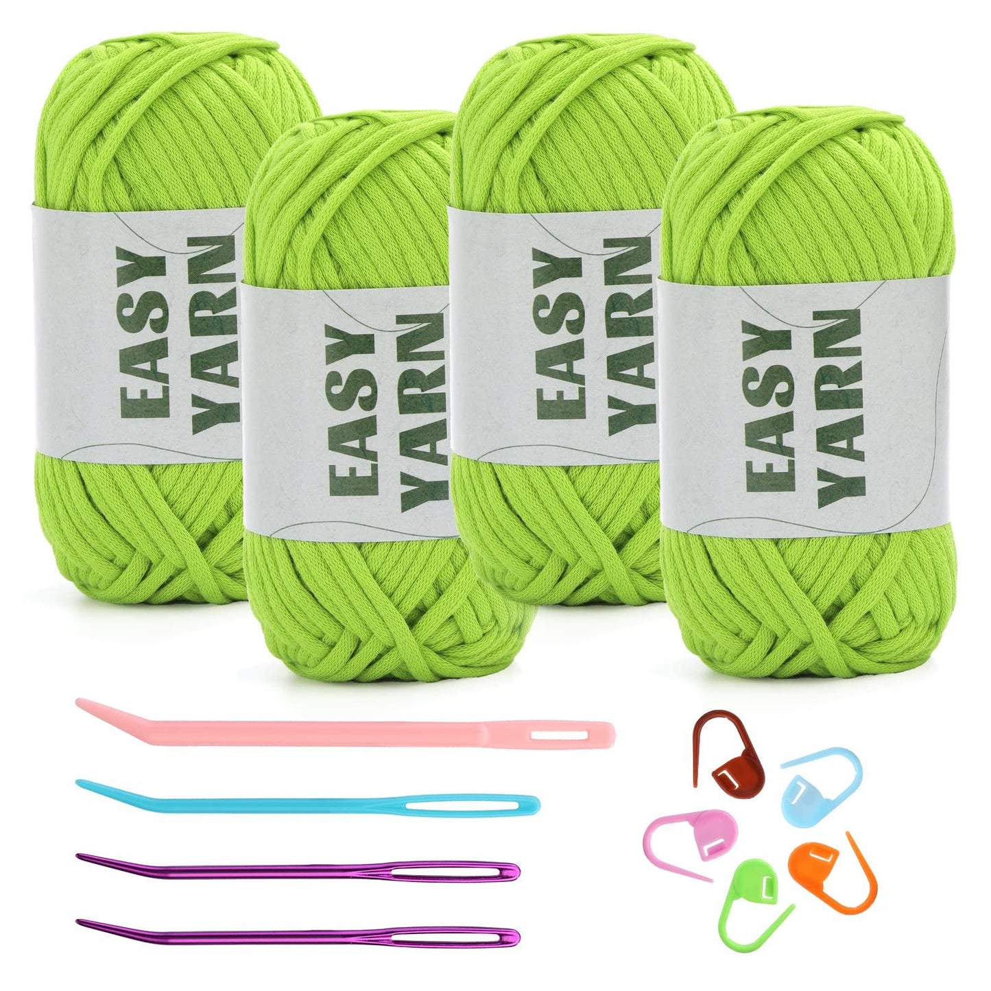 4x50g Nylon Cotton Easy Beginners Crochet Yarn - lokunn.com