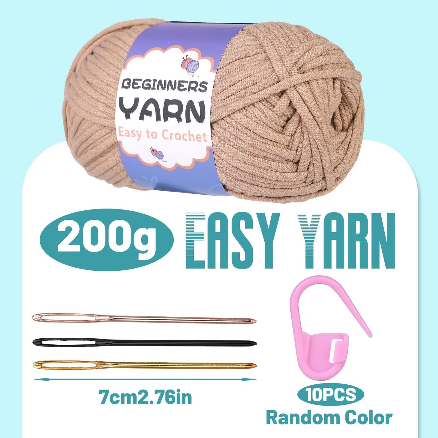 200g Cotton Easy Beginners Crochet Yarn - lokunn.com