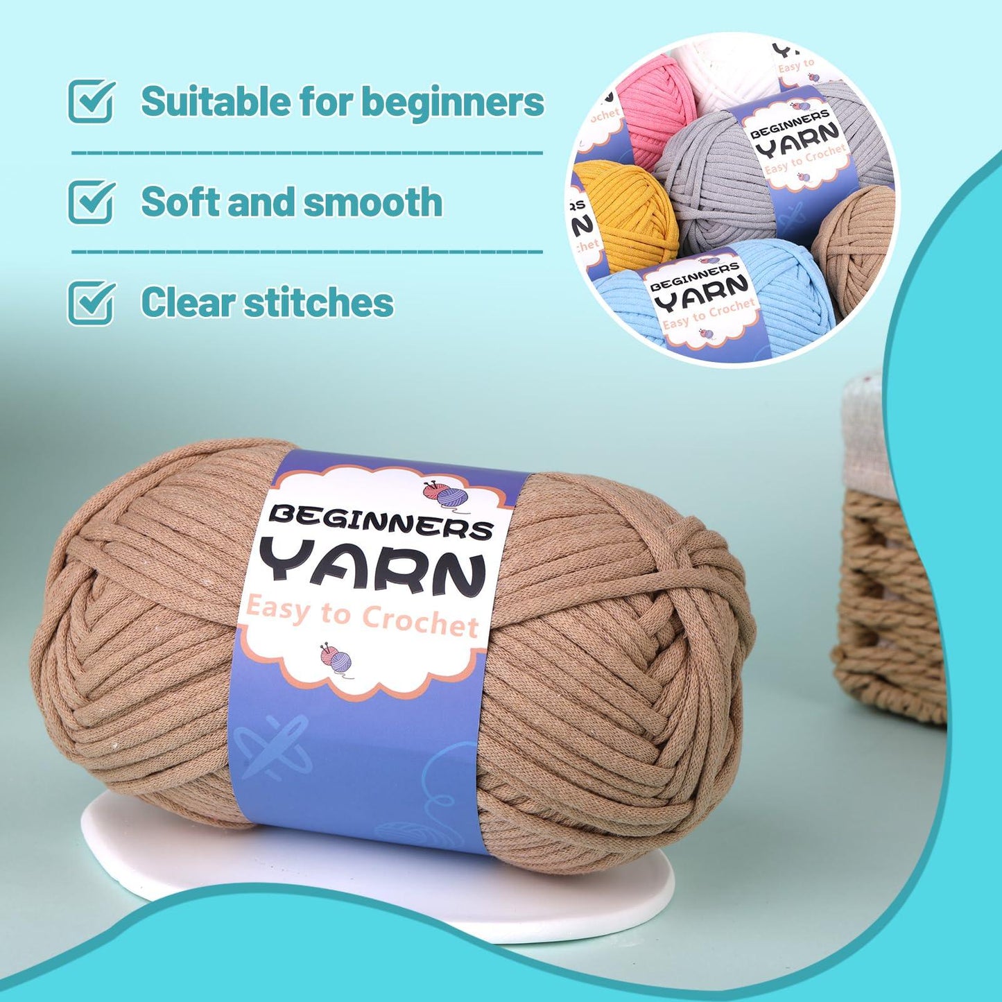 200g Cotton Easy Beginners Crochet Yarn - lokunn.com