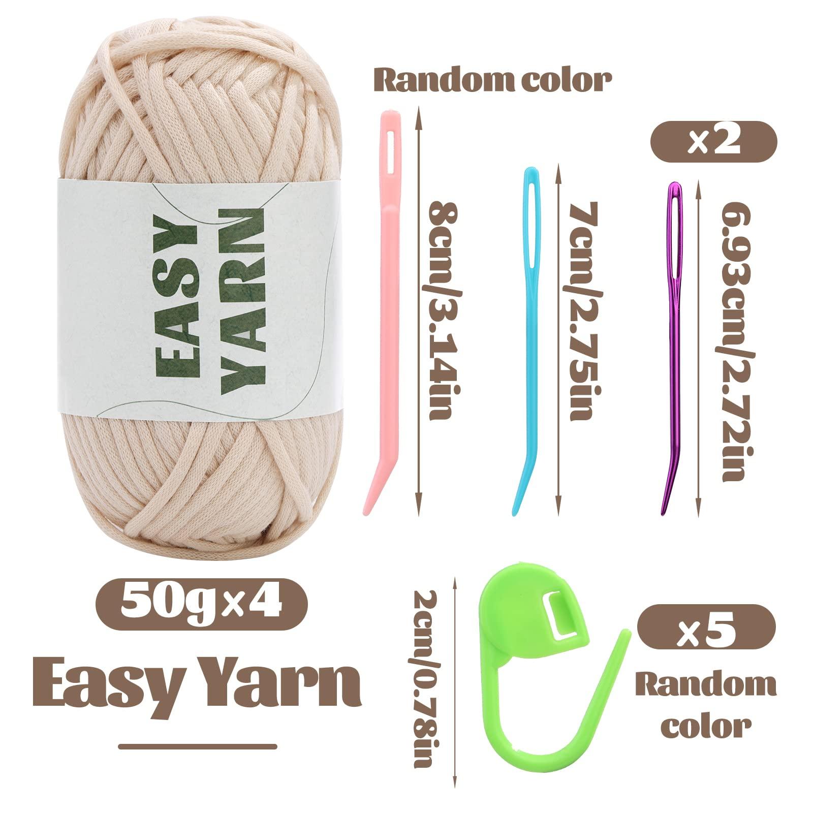 4x50g Nylon Cotton Easy Beginners Crochet Yarn - lokunn.com