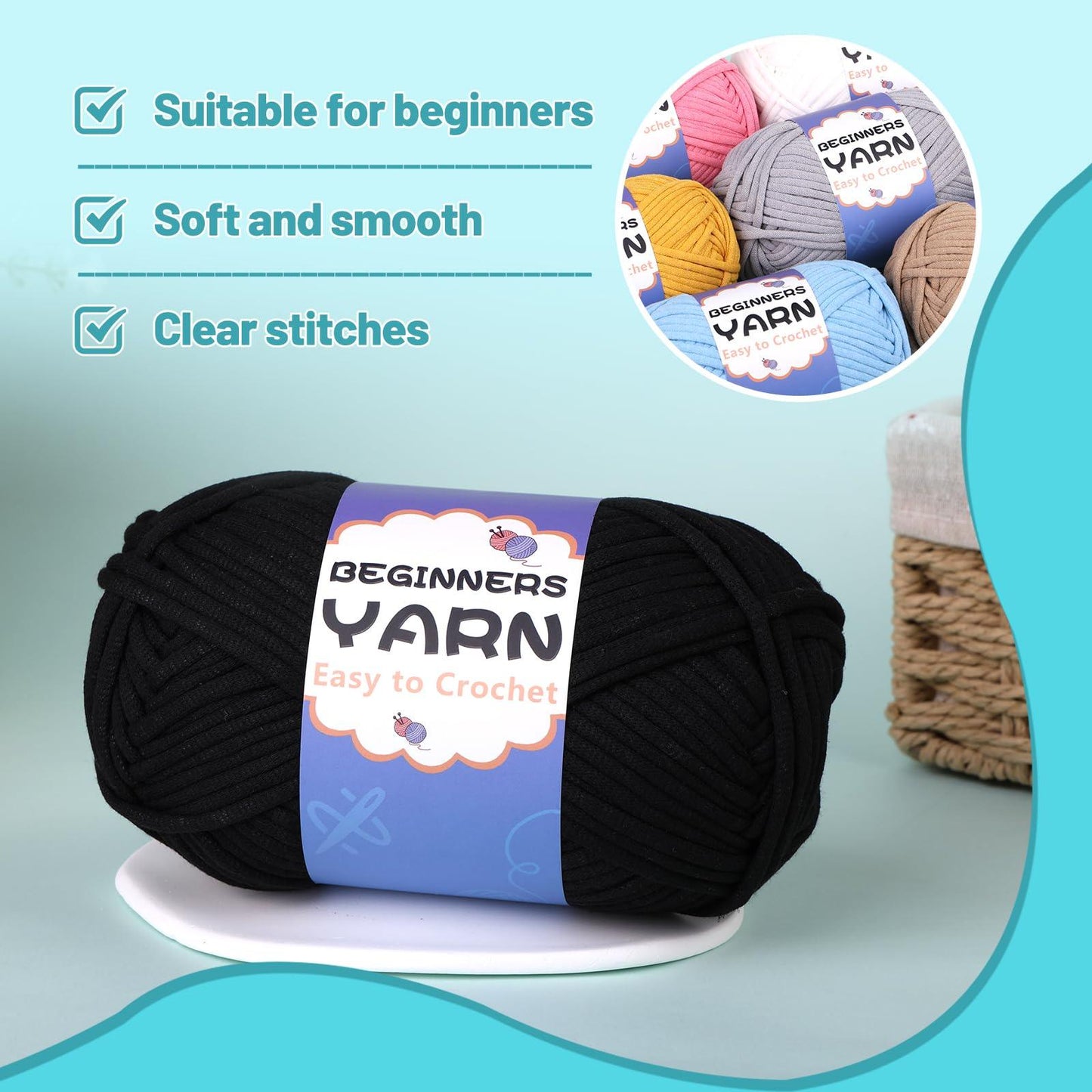 200g Cotton Easy Beginners Crochet Yarn - lokunn.com