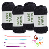 4x50g Nylon Cotton Easy Beginners Crochet Yarn - lokunn.com