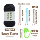 4x50g Nylon Cotton Easy Beginners Crochet Yarn - lokunn.com