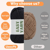 4x50g Nylon Cotton Easy Beginners Crochet Yarn - lokunn.com