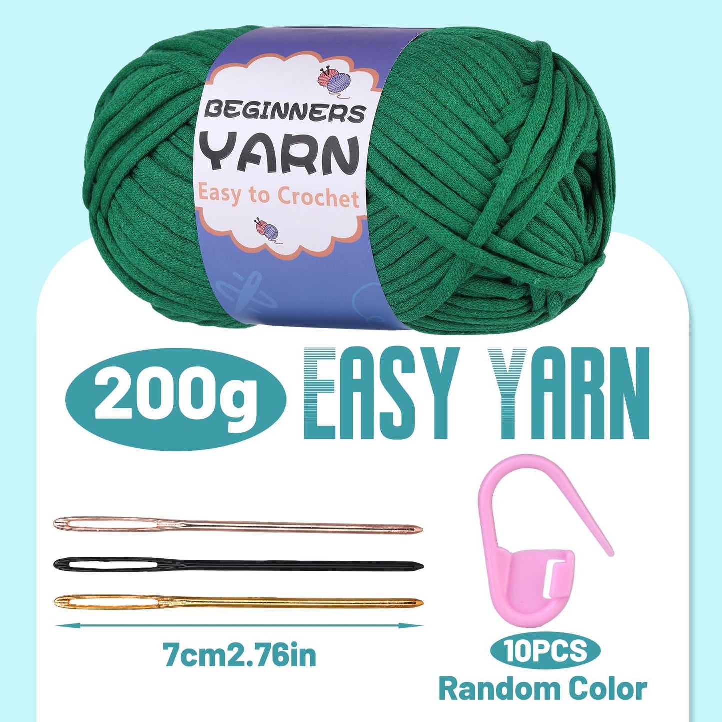 200g Cotton Easy Beginners Crochet Yarn - lokunn.com