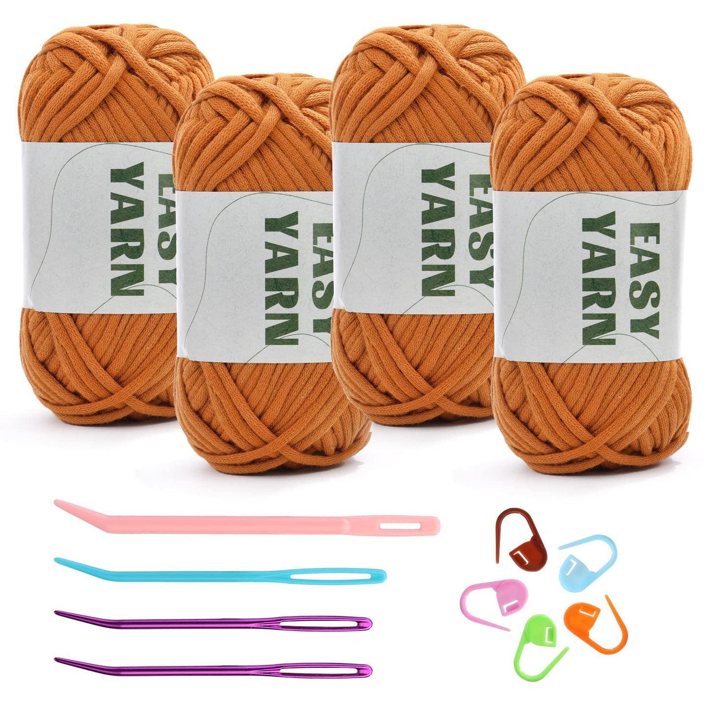 4x50g Nylon Cotton Easy Beginners Crochet Yarn - lokunn.com