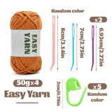 4x50g Nylon Cotton Easy Beginners Crochet Yarn - lokunn.com