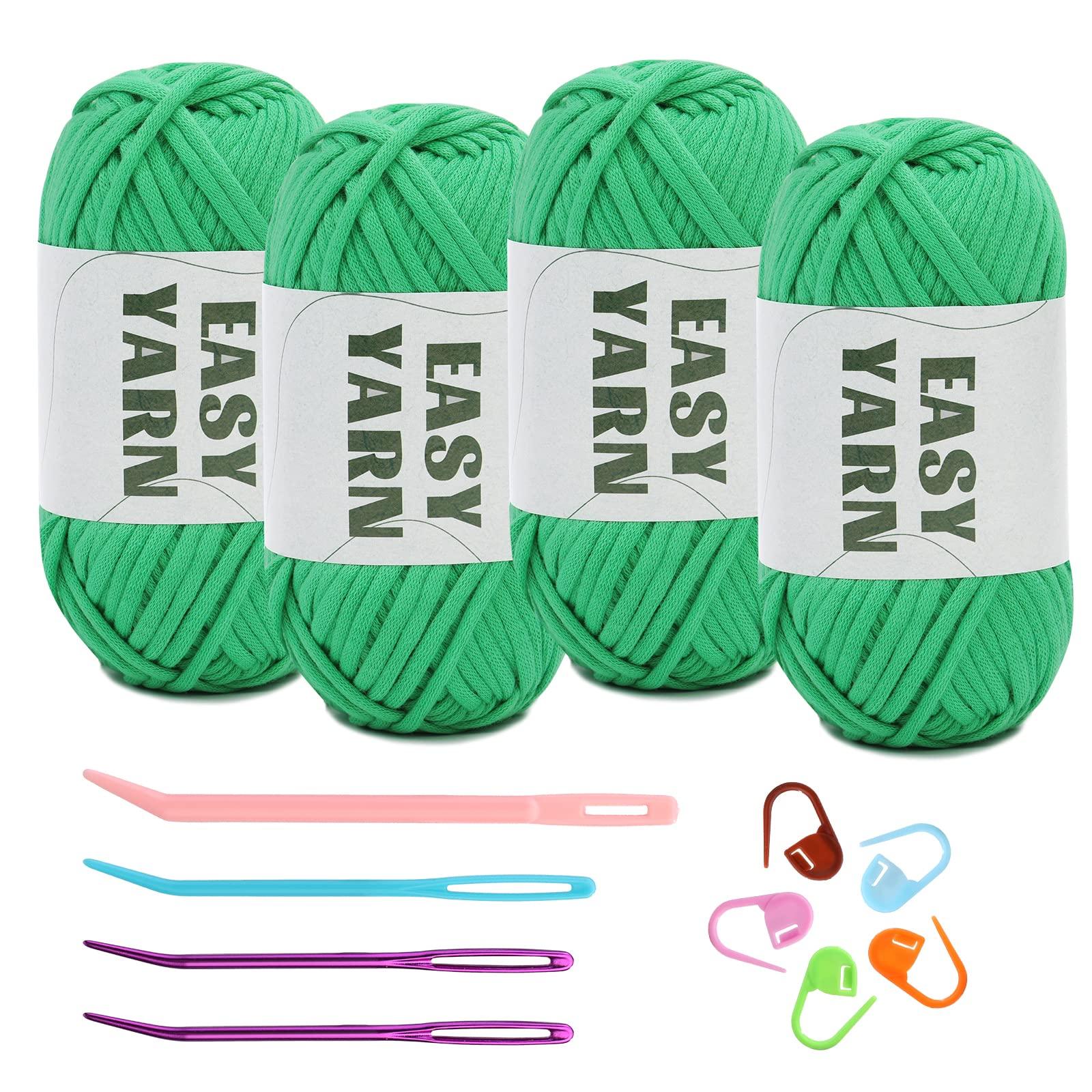 4x50g Nylon Cotton Easy Beginners Crochet Yarn - lokunn.com