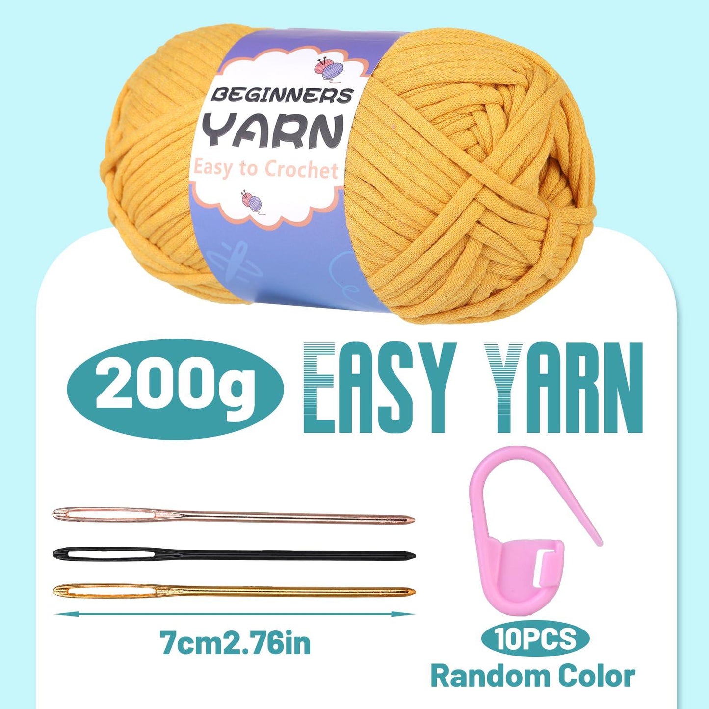 200g Cotton Easy Beginners Crochet Yarn - lokunn.com