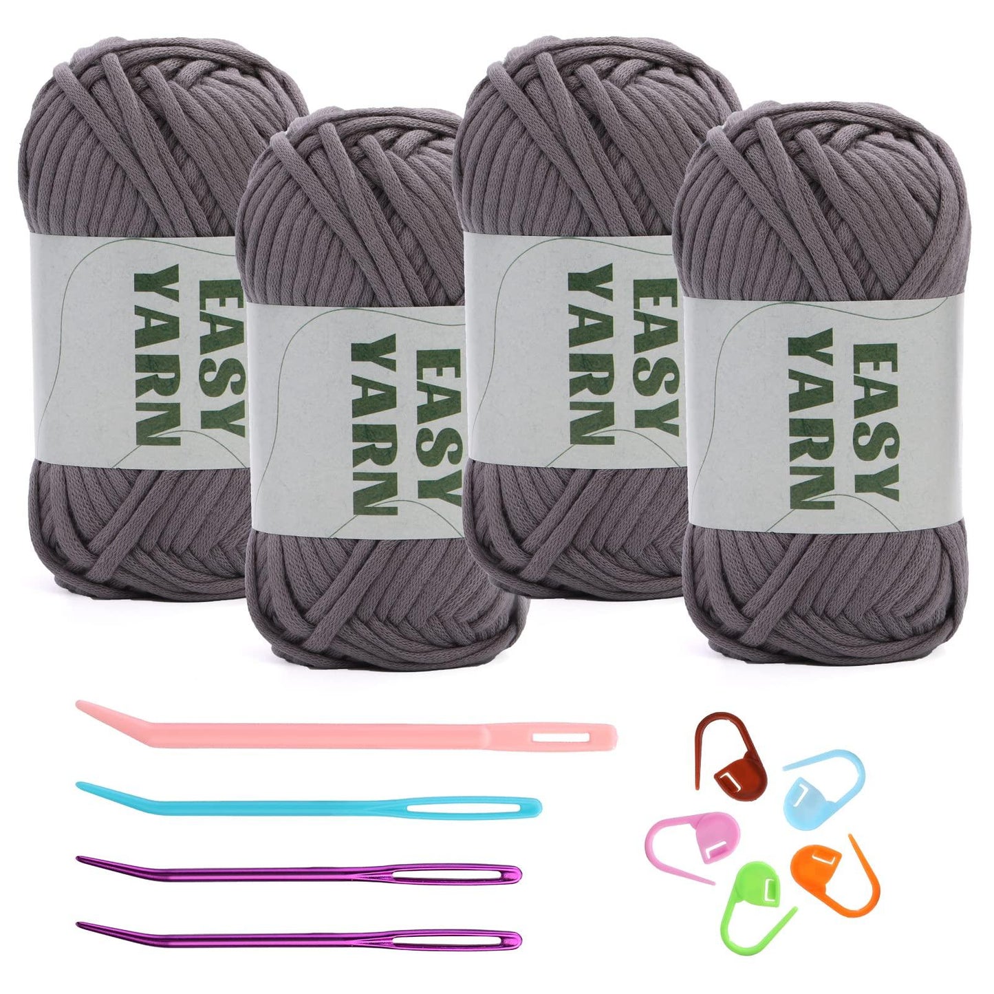 4x50g Nylon Cotton Easy Beginners Crochet Yarn - lokunn.com