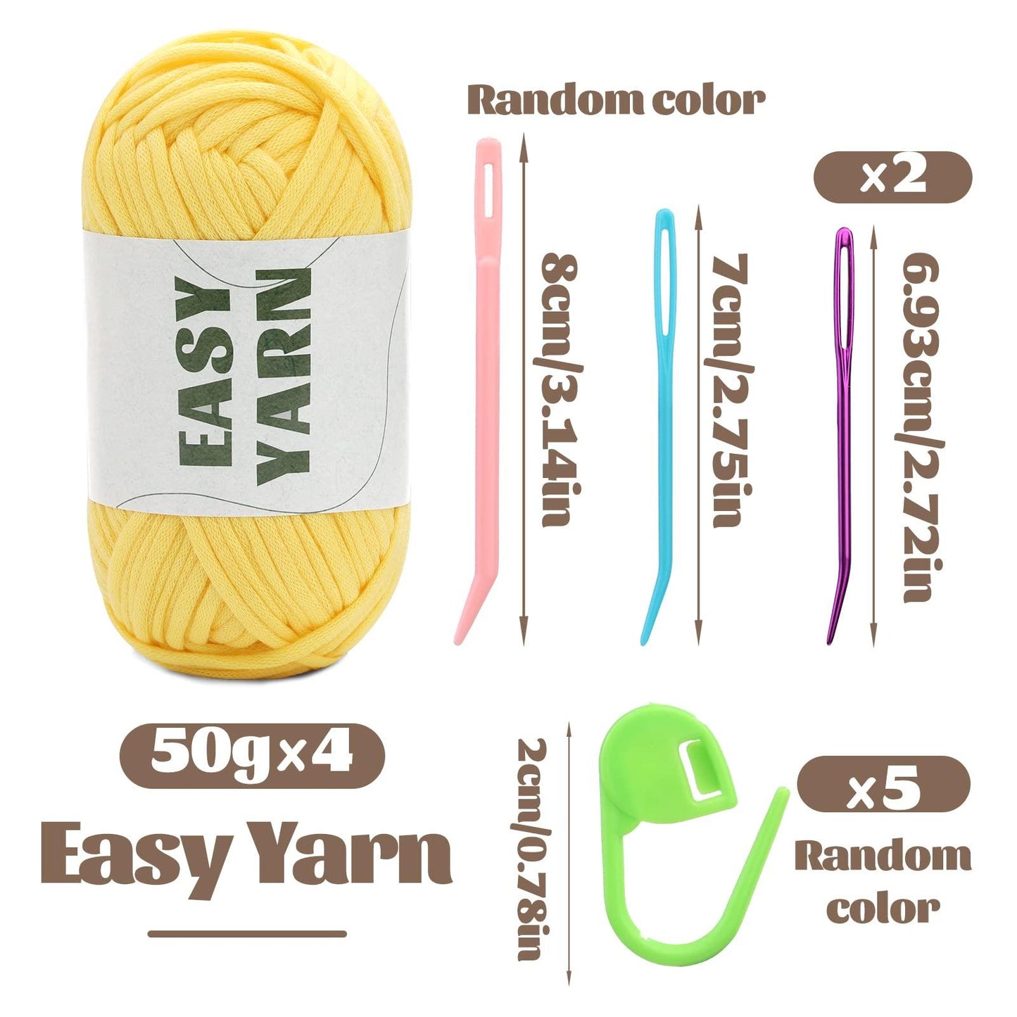 4x50g Nylon Cotton Easy Beginners Crochet Yarn - lokunn.com