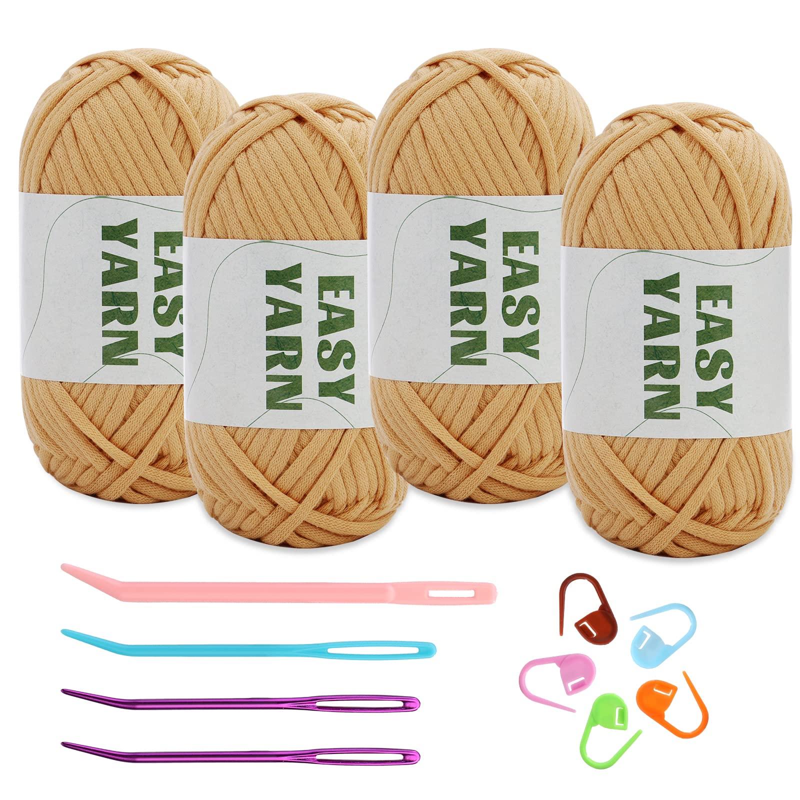 4x50g Nylon Cotton Easy Beginners Crochet Yarn - lokunn.com