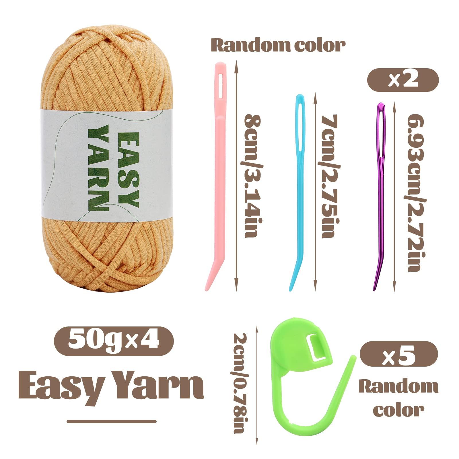 4x50g Nylon Cotton Easy Beginners Crochet Yarn - lokunn.com