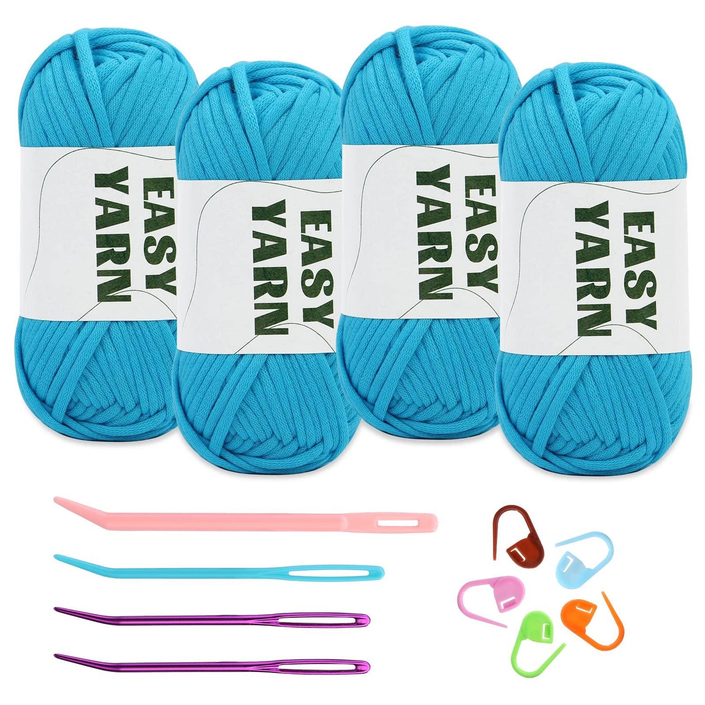 4x50g Nylon Cotton Easy Beginners Crochet Yarn - lokunn.com