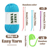 4x50g Nylon Cotton Easy Beginners Crochet Yarn - lokunn.com