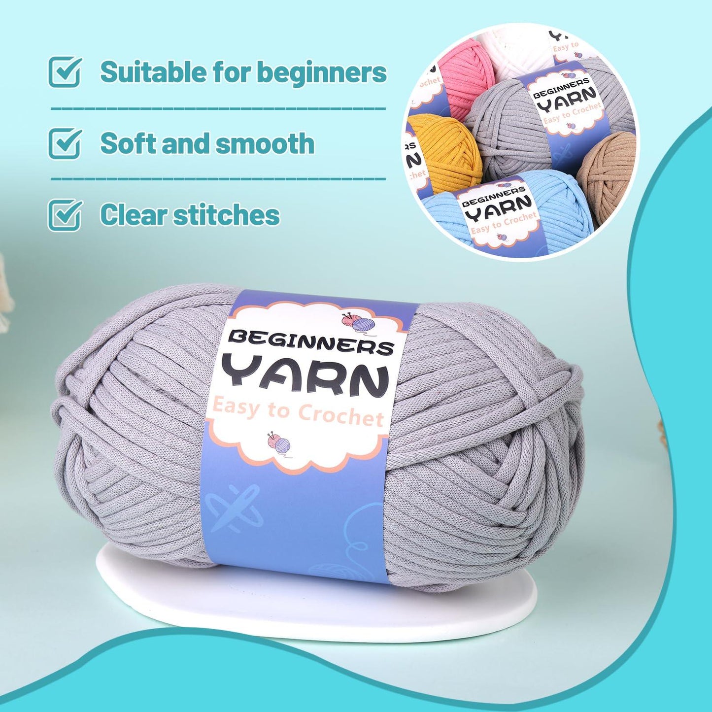 200g Cotton Easy Beginners Crochet Yarn - lokunn.com