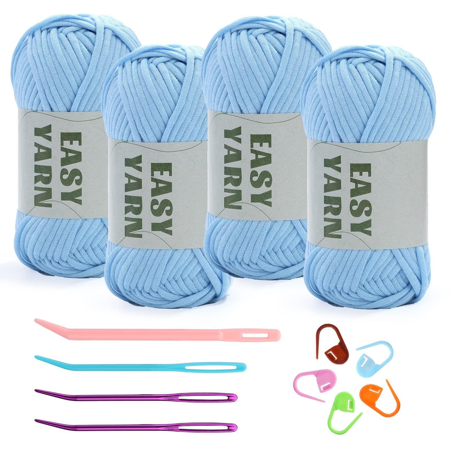 4x50g Nylon Cotton Easy Beginners Crochet Yarn - lokunn.com