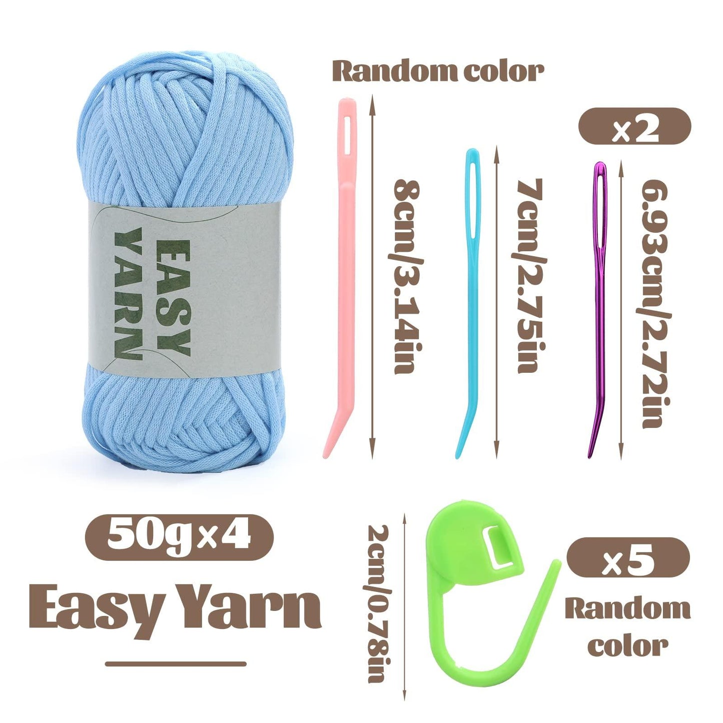 4x50g Nylon Cotton Easy Beginners Crochet Yarn - lokunn.com