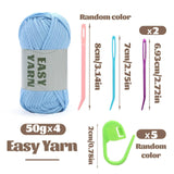 4x50g Nylon Cotton Easy Beginners Crochet Yarn - lokunn.com