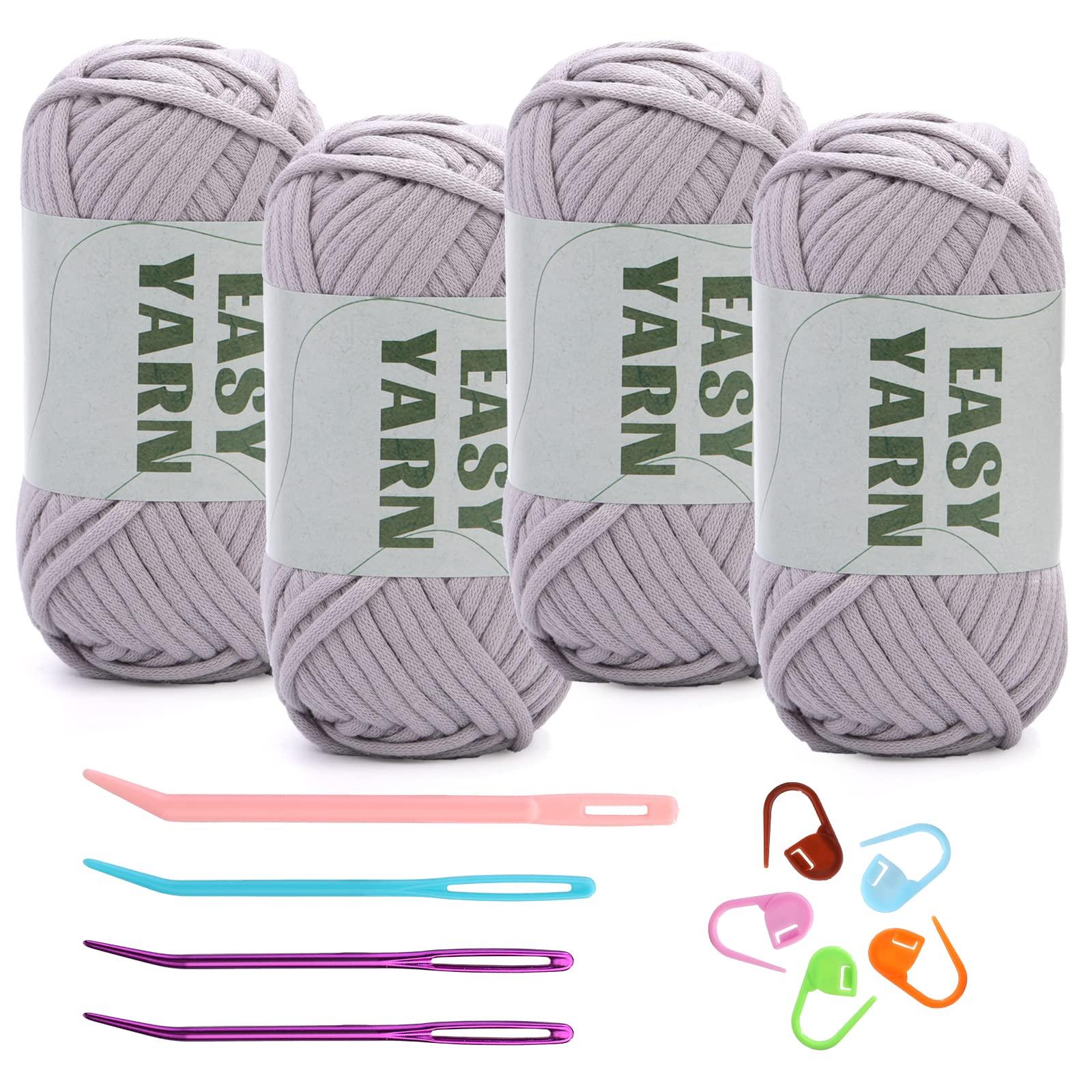 4x50g Nylon Cotton Easy Beginners Crochet Yarn - lokunn.com