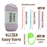 4x50g Nylon Cotton Easy Beginners Crochet Yarn - lokunn.com