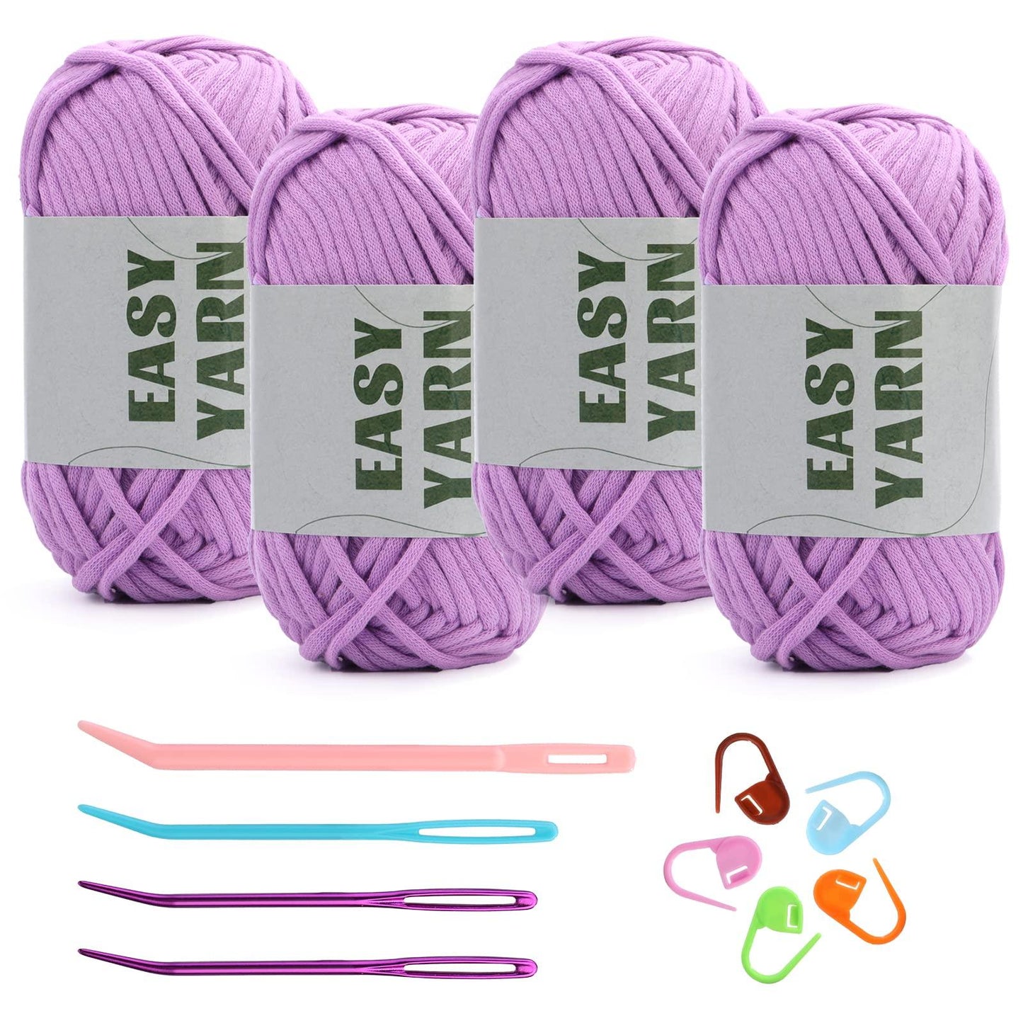 4x50g Nylon Cotton Easy Beginners Crochet Yarn - lokunn.com