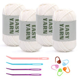 4x50g Nylon Cotton Easy Beginners Crochet Yarn