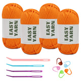 4x50g Nylon Cotton Easy Beginners Crochet Yarn