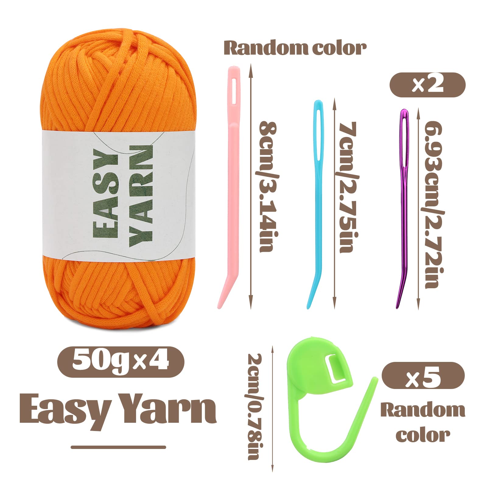 4x50g Nylon Cotton Easy Beginners Crochet Yarn