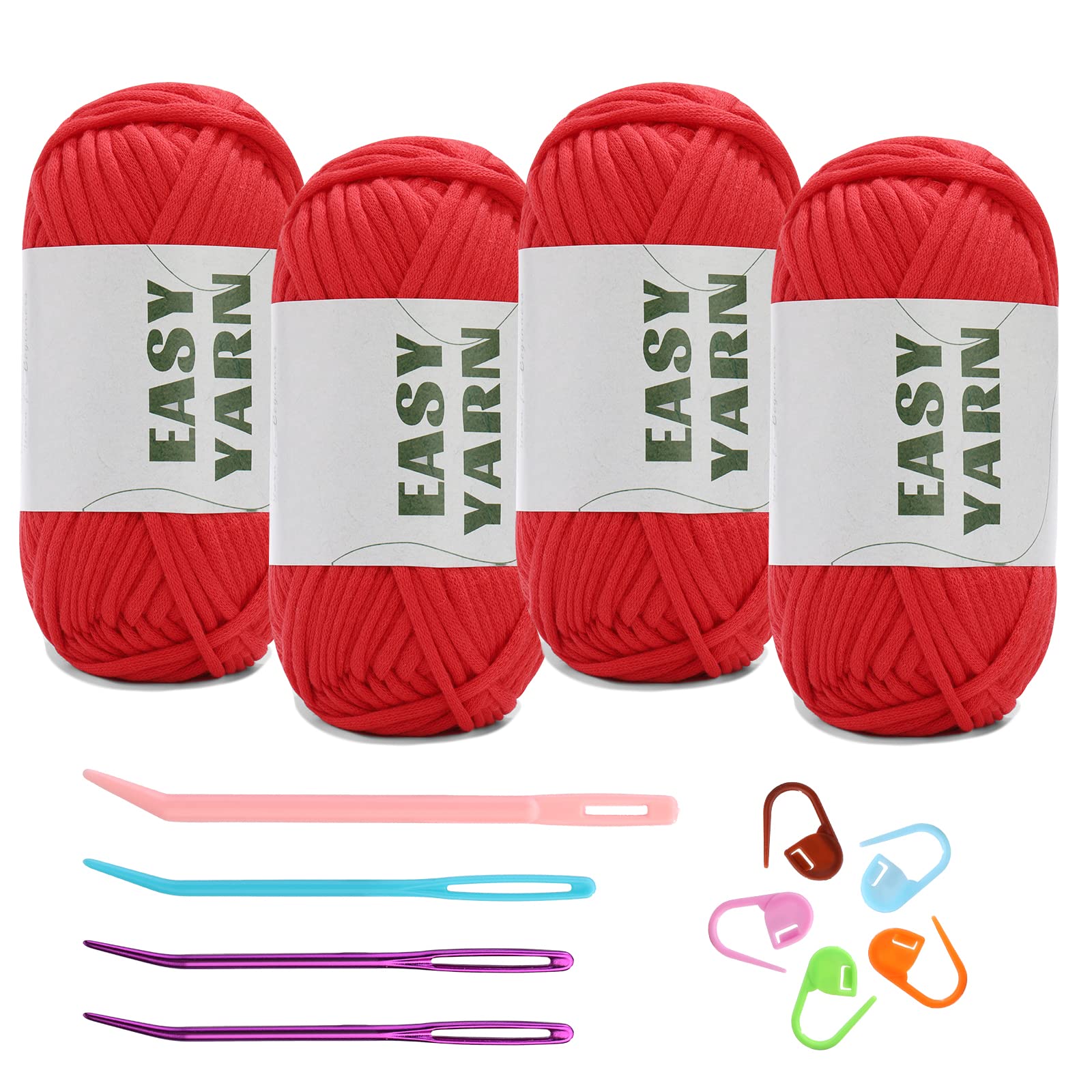 4x50g Nylon Cotton Easy Beginners Crochet Yarn