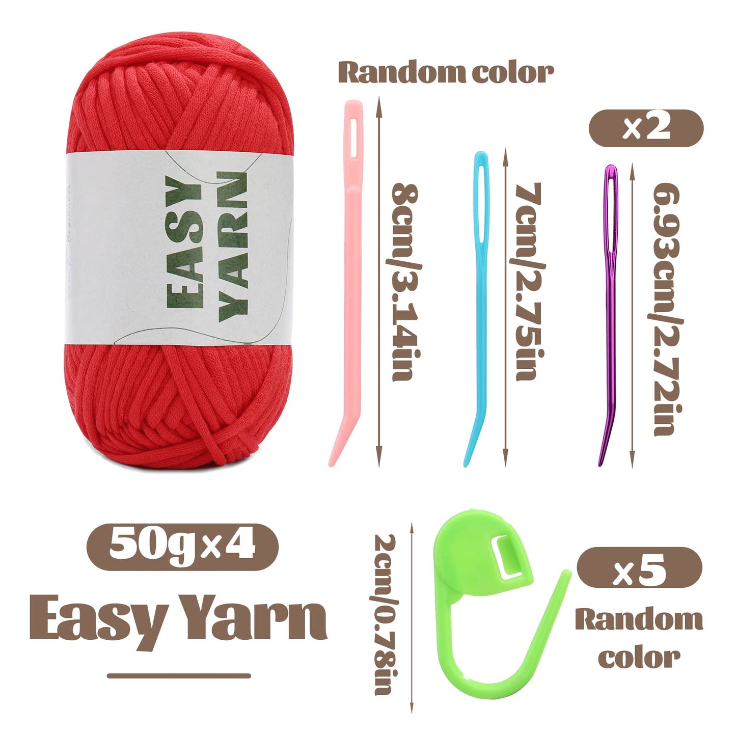 4x50g Nylon Cotton Easy Beginners Crochet Yarn