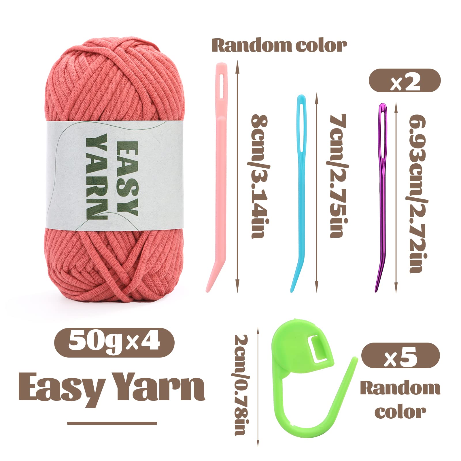 4x50g Nylon Cotton Easy Beginners Crochet Yarn